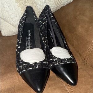 Walking Cradles Black and White Tweed Stevie Heels Size 7.5 NWT